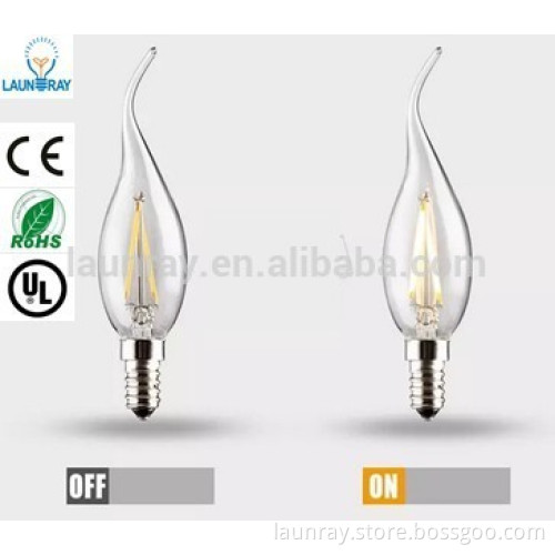 E14 E27 2W 4W Edison Filament COB LED Energy Light Lamp Candle Flame Bulb 220V
